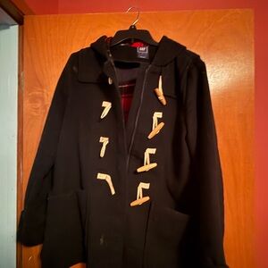 GAP Black Toggle Military Coat